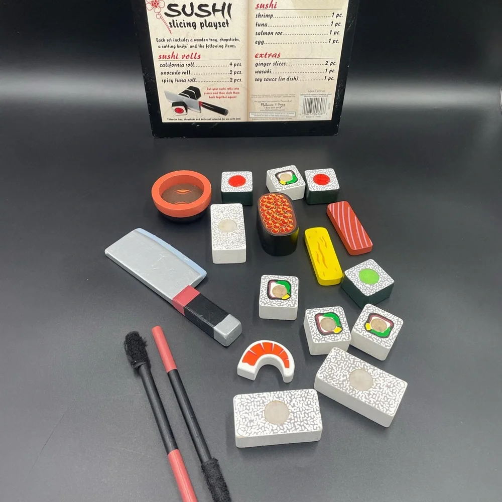 Melissa & Doug wooden Sushi slicing play set